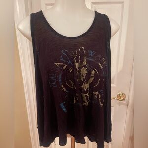 Social House Women’s Blk Loose Fitting Tank Top SZ S/M